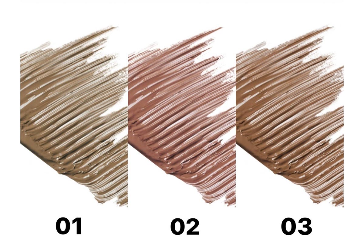アイエディション（ブロウマスカラ）左から01、02、03