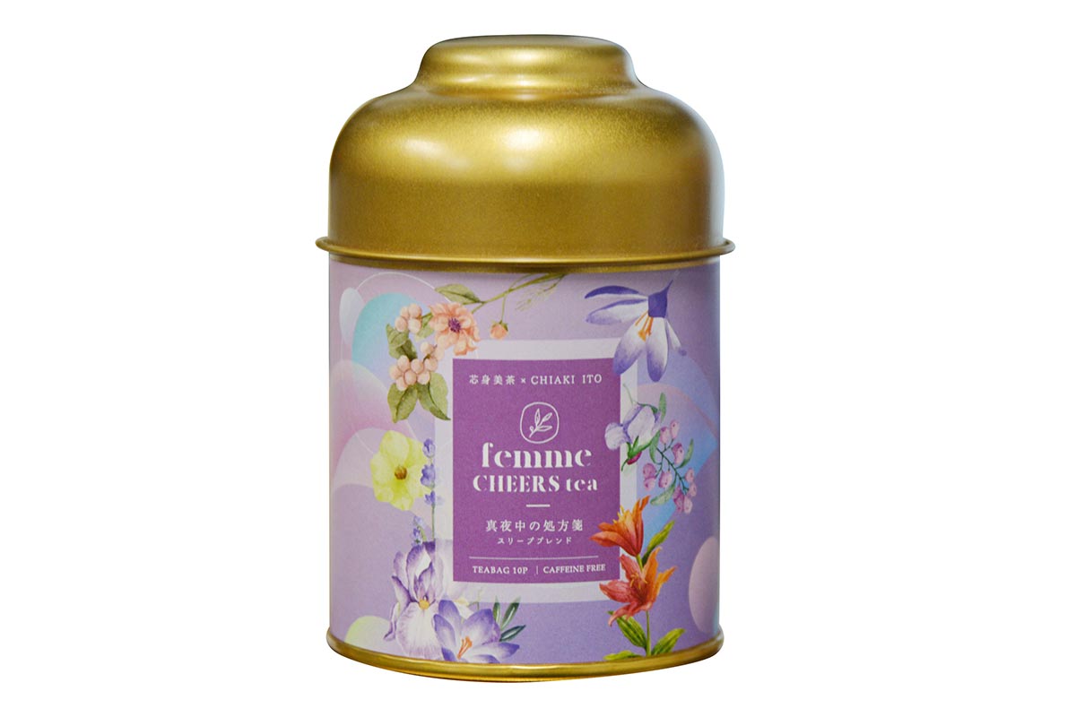 「femme CHEERS tea」真夜中の処方箋-スリープブレンド- 10包入り／￥1,980（税込み）