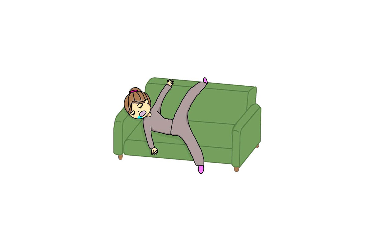 疲れた女性のイラスト