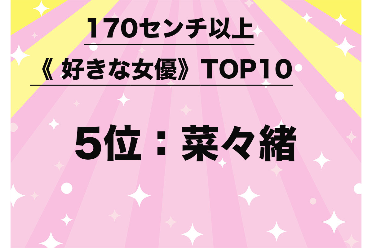 170センチ以上《好きな女優》TOP10（6/10）