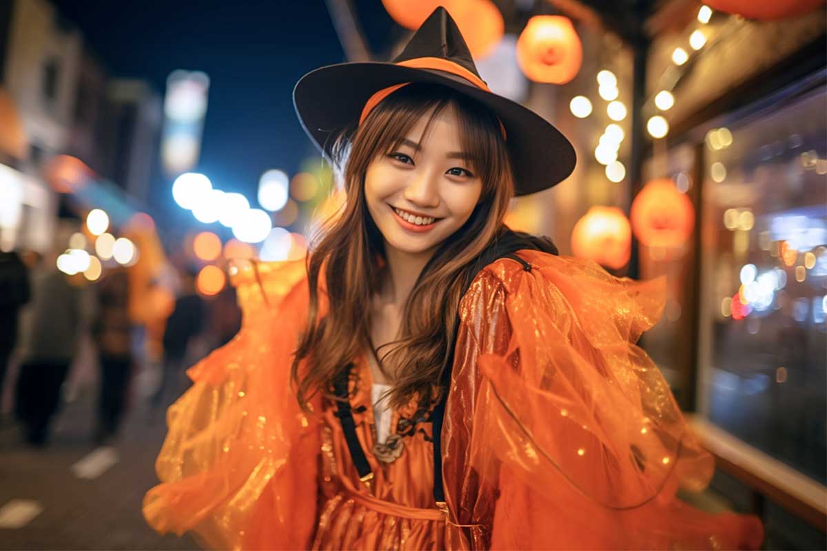 ハロウィーンイベントを楽しむ若者のイメージ