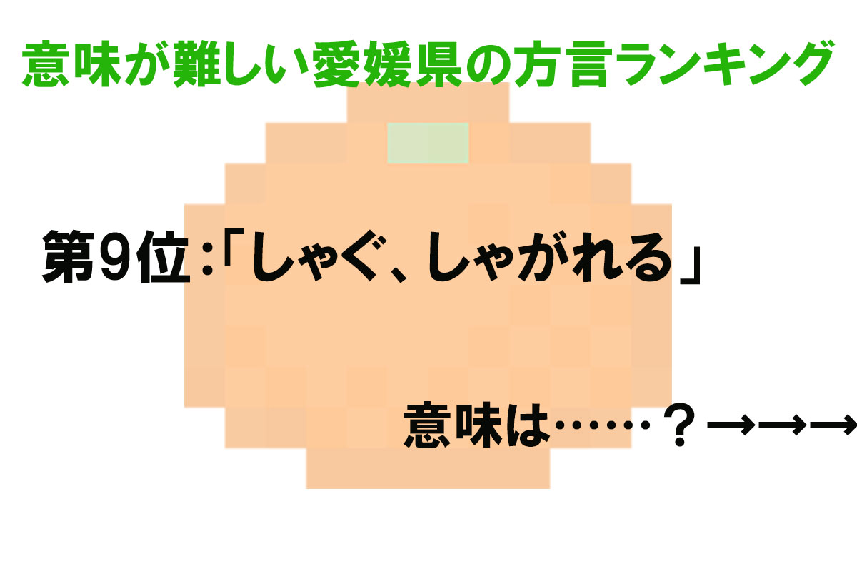 意味が難しい愛媛県の方言ランキング／出典元：ランキングー！