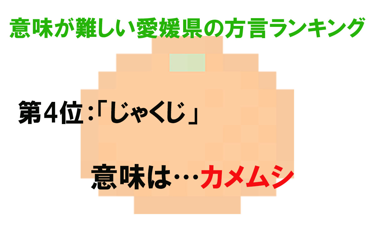 意味が難しい愛媛県の方言ランキング／出典元：ランキングー！