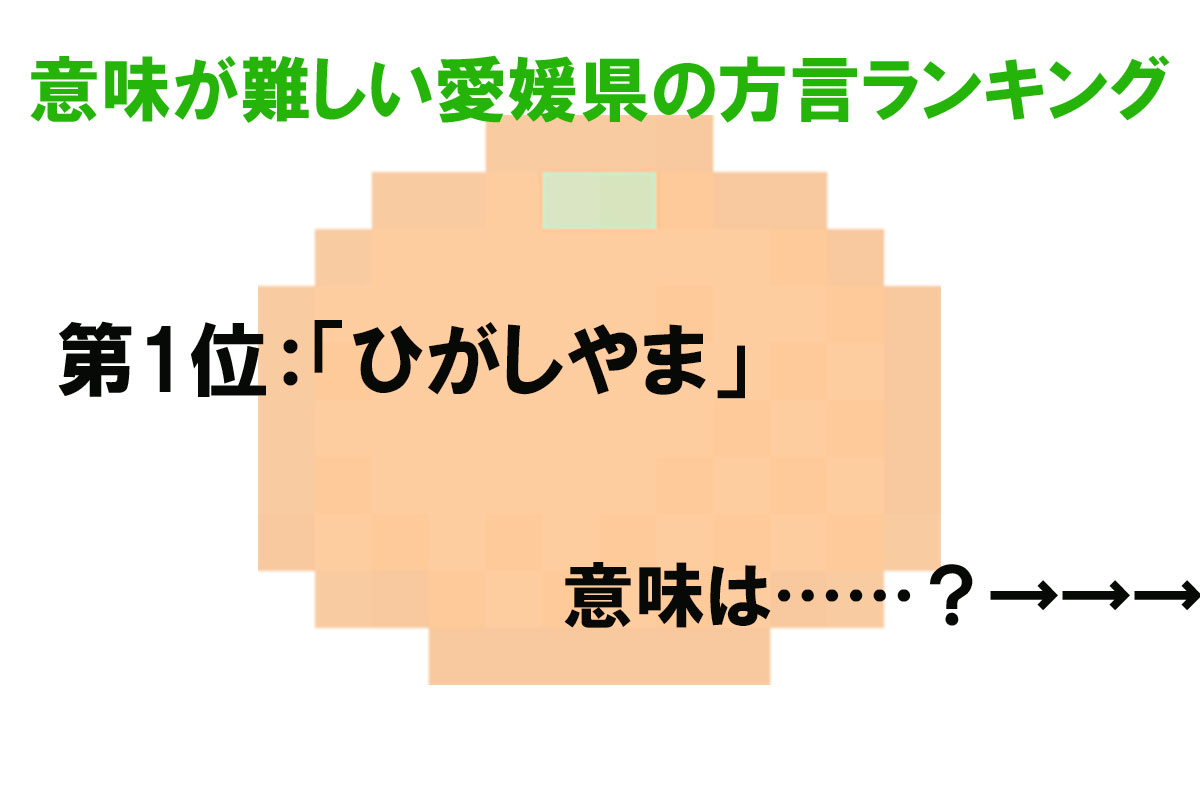 意味が難しい愛媛県の方言ランキング／出典元：ランキングー！