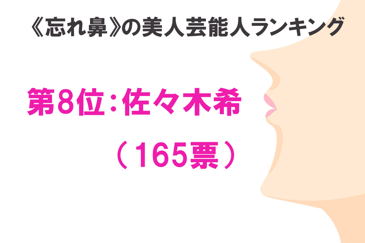 《忘れ鼻》の美人芸能人ランキングトップ10／出典：ランキングー！