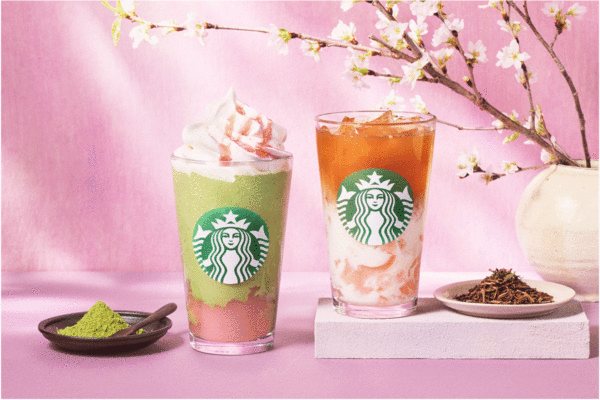 【スタバ新作】和素材の出会い「抹茶と桜わらびもち フラペチーノ」「ほうじ茶＆クラシックティーラテ 桜わらびもち入り」同時発売！