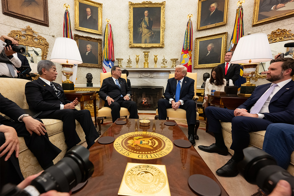 石破首相とトランプ大統領による日米首脳会談（The White House、@WhiteHouse）